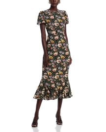 RHODE Lulani Floral Print Midi Dress Bloomingdales at Bloomingdales